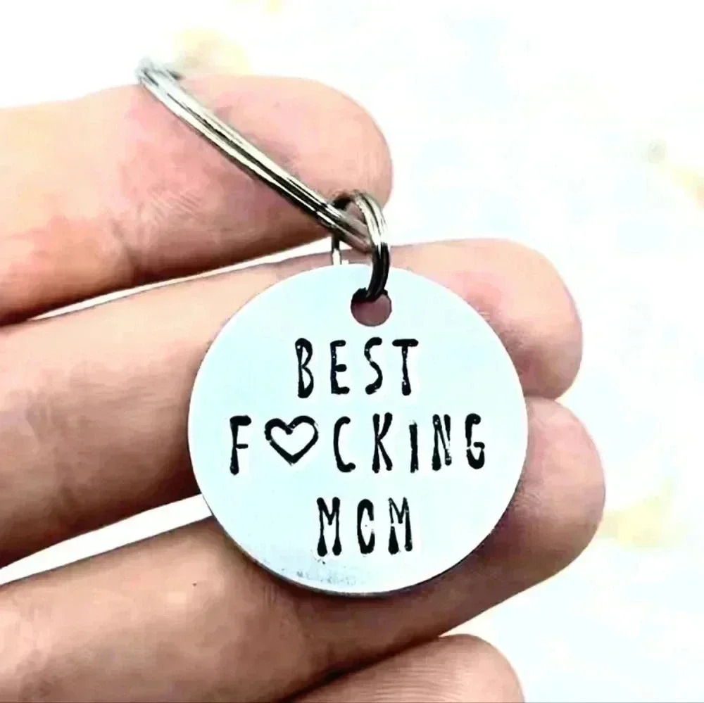 Best F Mom Love Hot Keychain